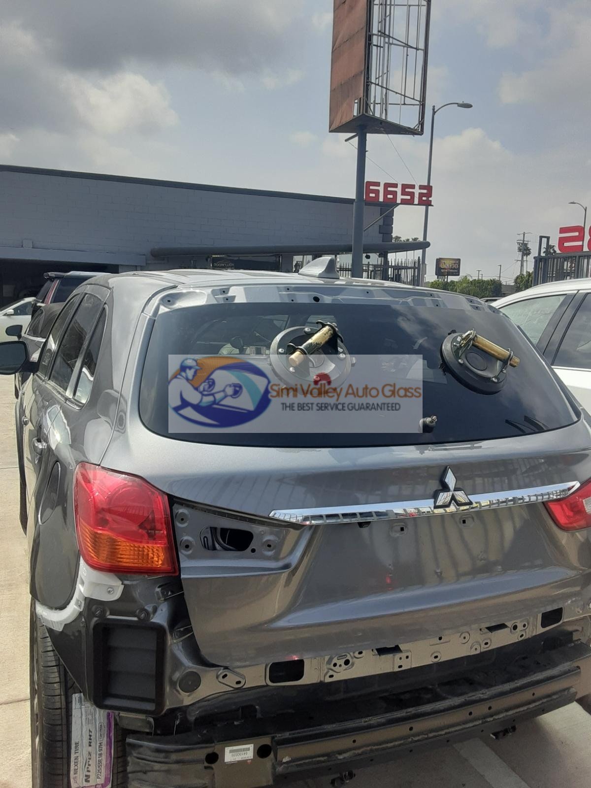 Rear glass replacement job Santa Monica